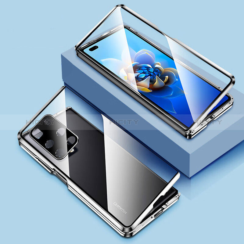 Custodia Lusso Alluminio Laterale Specchio 360 Gradi Cover per Huawei Mate X2