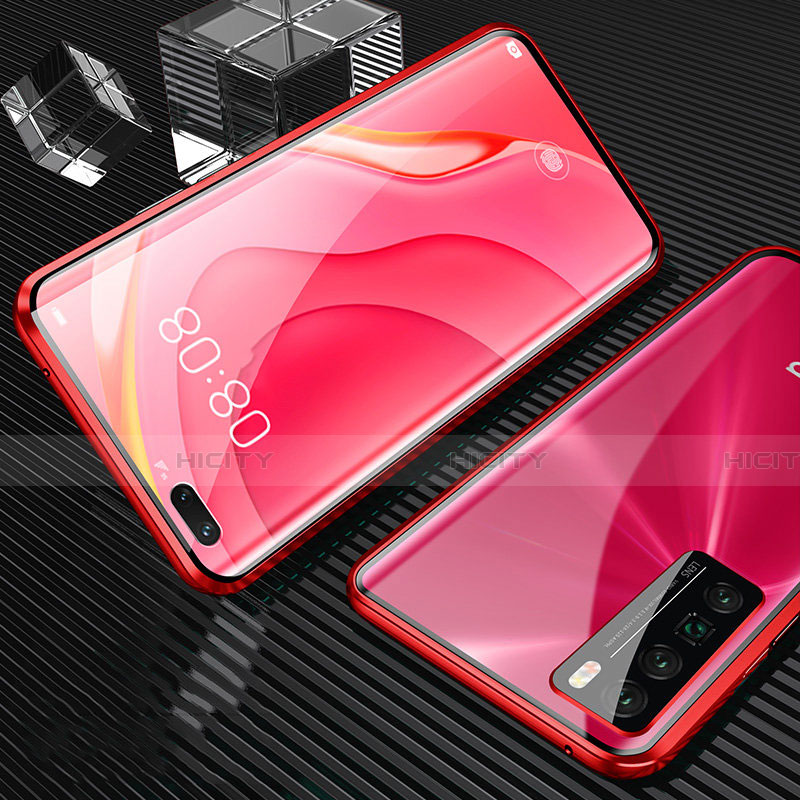 Custodia Lusso Alluminio Laterale Specchio 360 Gradi Cover per Huawei Nova 7 Pro 5G