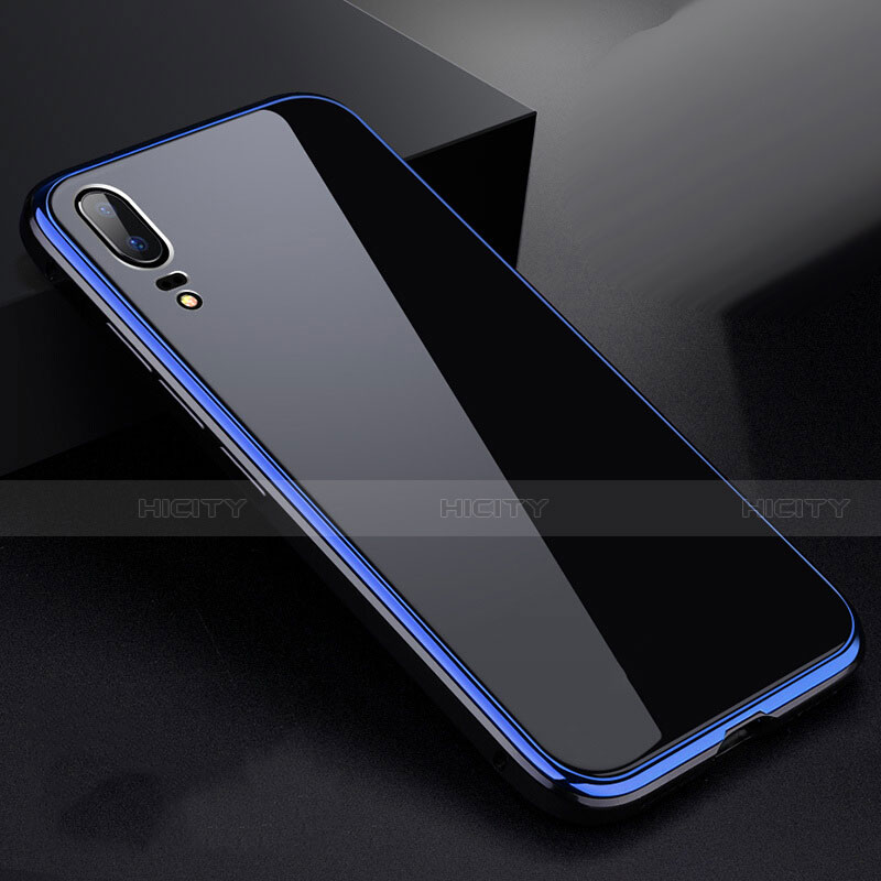 Custodia Lusso Alluminio Laterale Specchio 360 Gradi Cover per Huawei P20