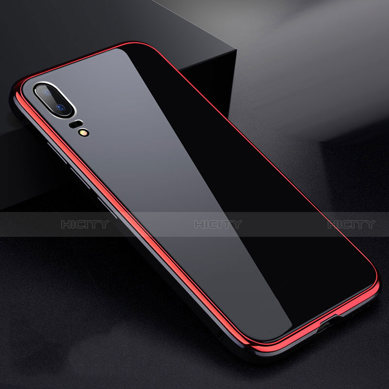 Custodia Lusso Alluminio Laterale Specchio 360 Gradi Cover per Huawei P20