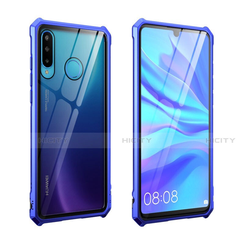 Custodia Lusso Alluminio Laterale Specchio 360 Gradi Cover per Huawei P30 Lite XL