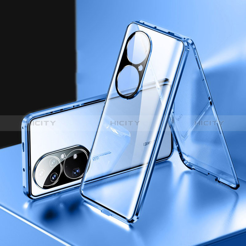Custodia Lusso Alluminio Laterale Specchio 360 Gradi Cover per Huawei P50