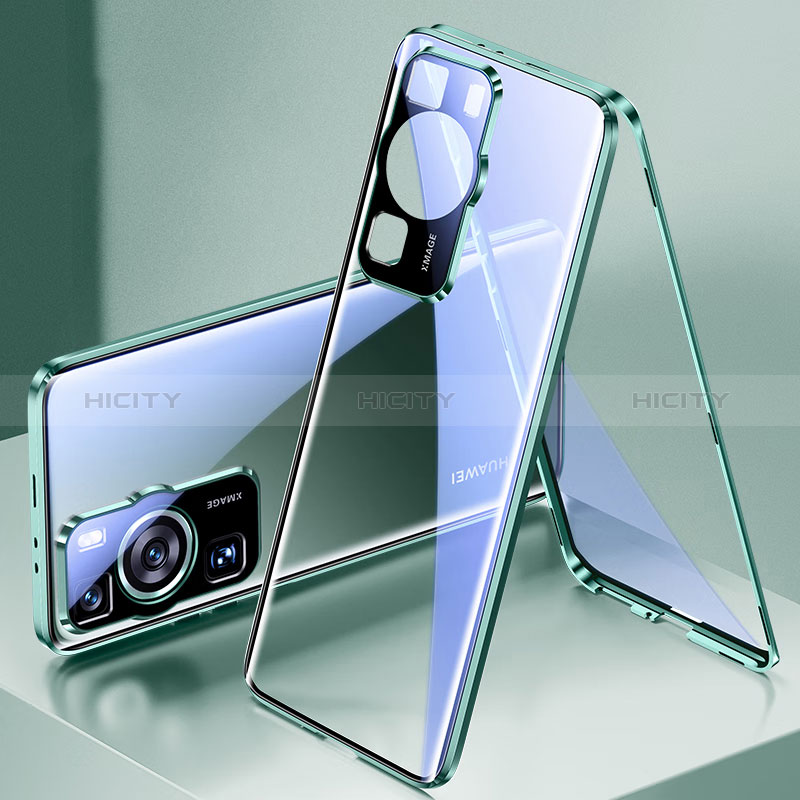 Custodia Lusso Alluminio Laterale Specchio 360 Gradi Cover per Huawei P60 Pro
