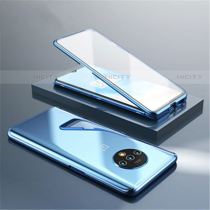 Custodia Lusso Alluminio Laterale Specchio 360 Gradi Cover per OnePlus 7T