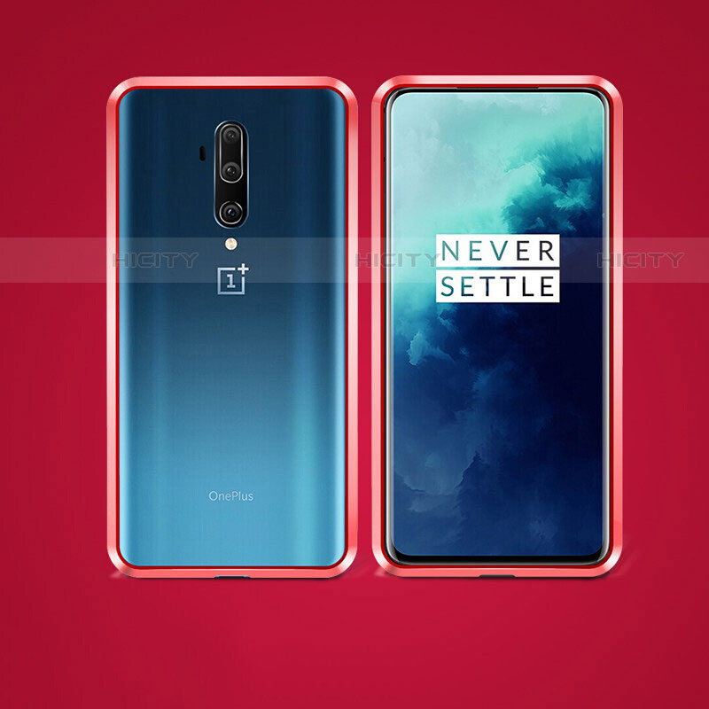 Custodia Lusso Alluminio Laterale Specchio 360 Gradi Cover per OnePlus 7T Pro