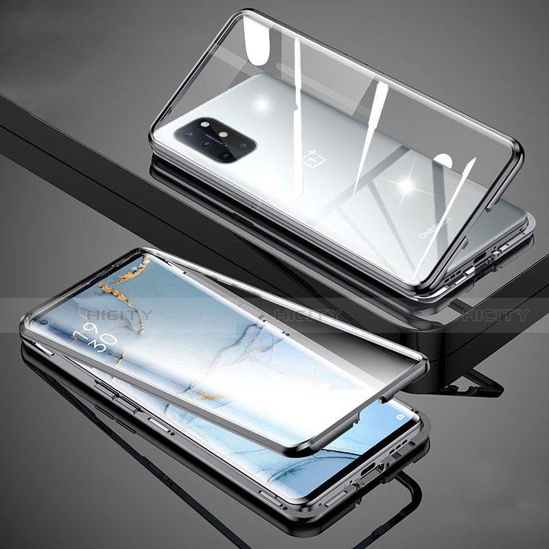 Custodia Lusso Alluminio Laterale Specchio 360 Gradi Cover per OnePlus 8T 5G