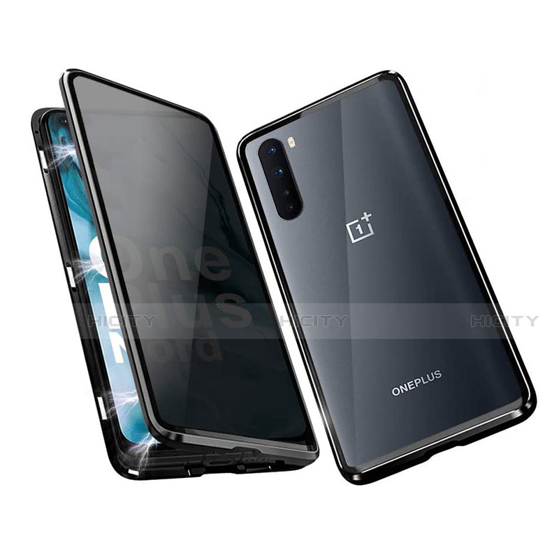 Custodia Lusso Alluminio Laterale Specchio 360 Gradi Cover per OnePlus Nord