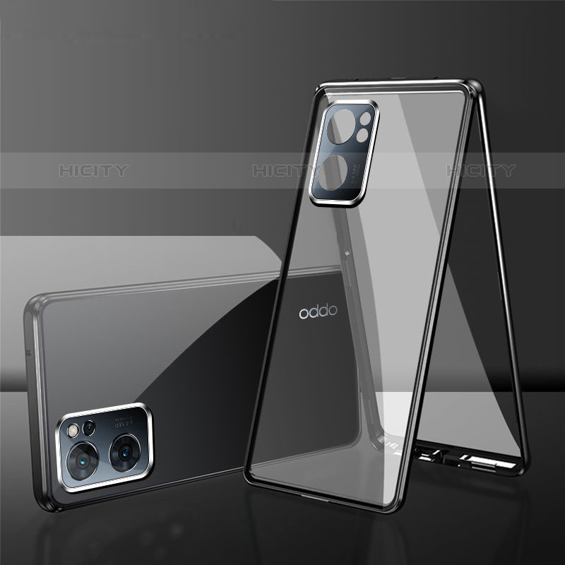 Custodia Lusso Alluminio Laterale Specchio 360 Gradi Cover per OnePlus Nord N300 5G