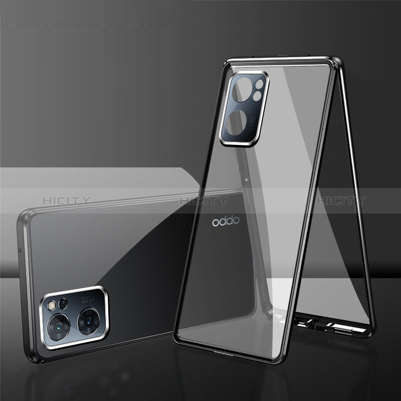 Custodia Lusso Alluminio Laterale Specchio 360 Gradi Cover per Oppo A77 5G