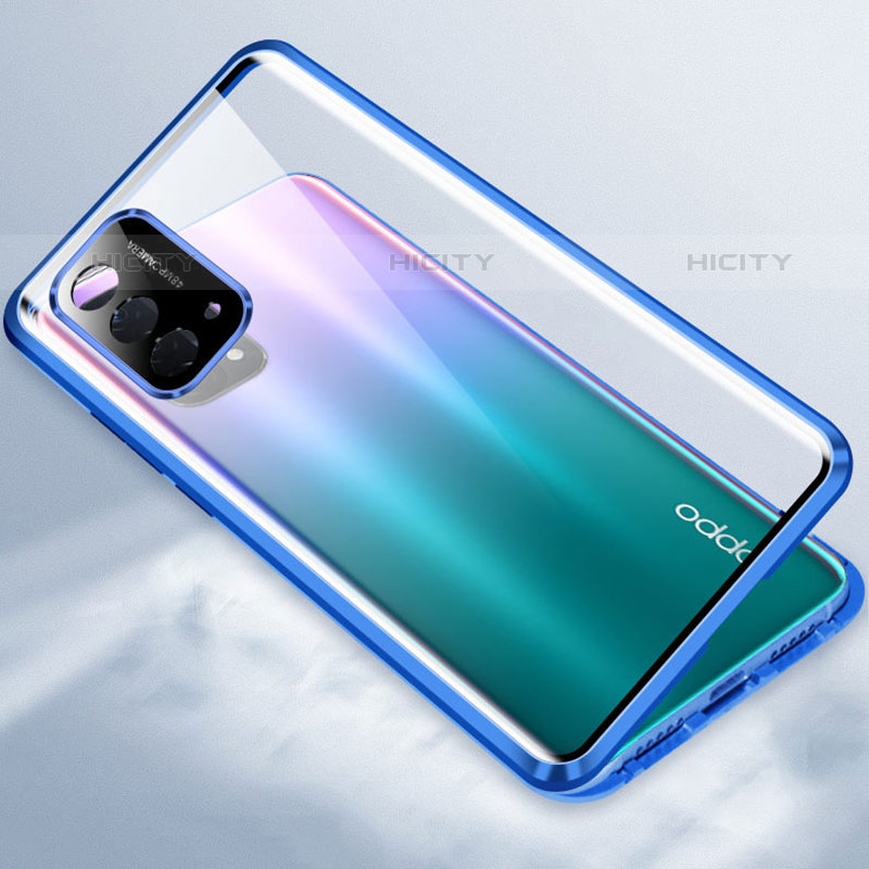 Custodia Lusso Alluminio Laterale Specchio 360 Gradi Cover per Oppo A93 5G