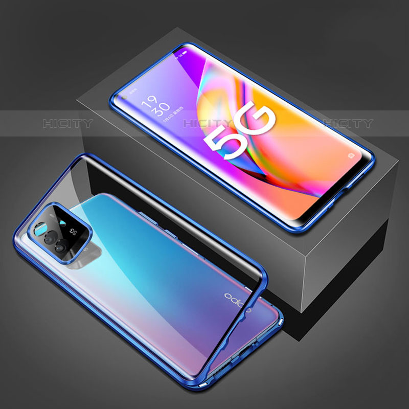 Custodia Lusso Alluminio Laterale Specchio 360 Gradi Cover per Oppo F19 Pro+ Plus 5G