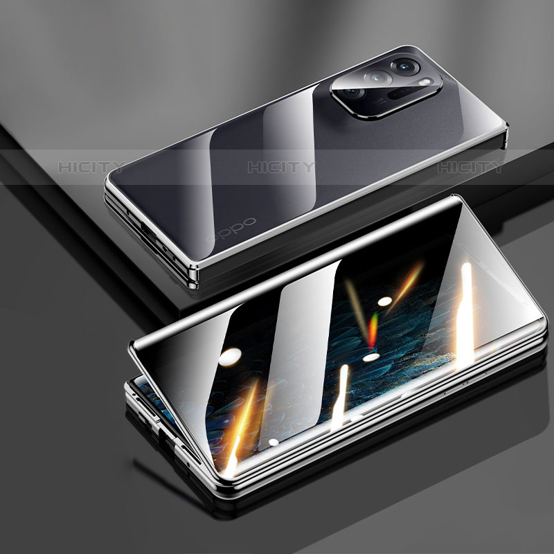 Custodia Lusso Alluminio Laterale Specchio 360 Gradi Cover per Oppo Find N 5G