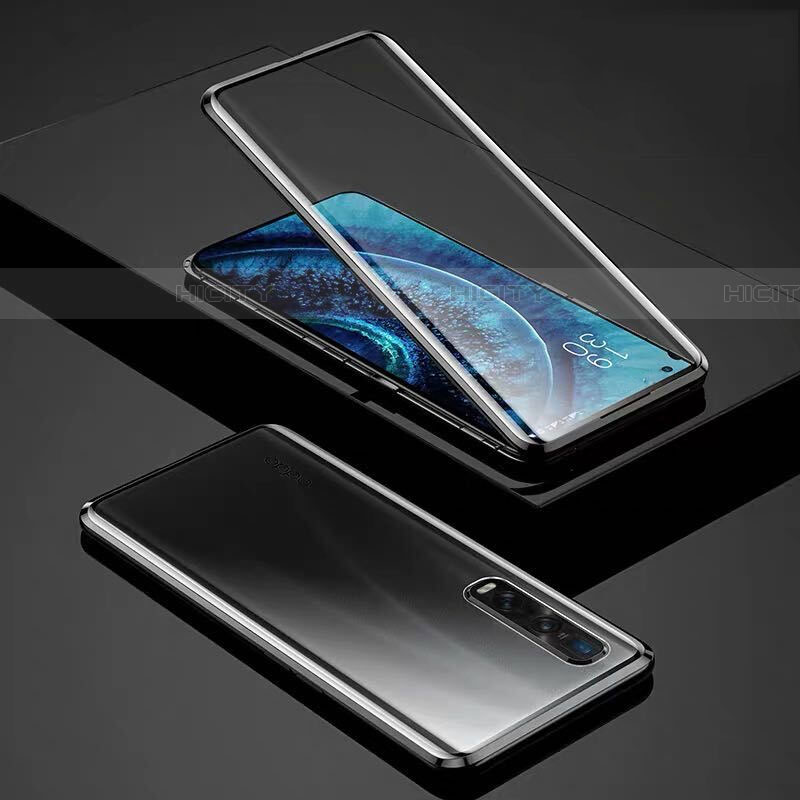 Custodia Lusso Alluminio Laterale Specchio 360 Gradi Cover per Oppo Find X2 Pro