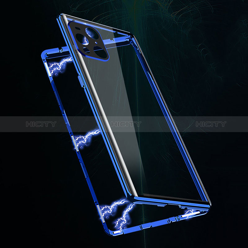 Custodia Lusso Alluminio Laterale Specchio 360 Gradi Cover per Oppo Find X3 5G