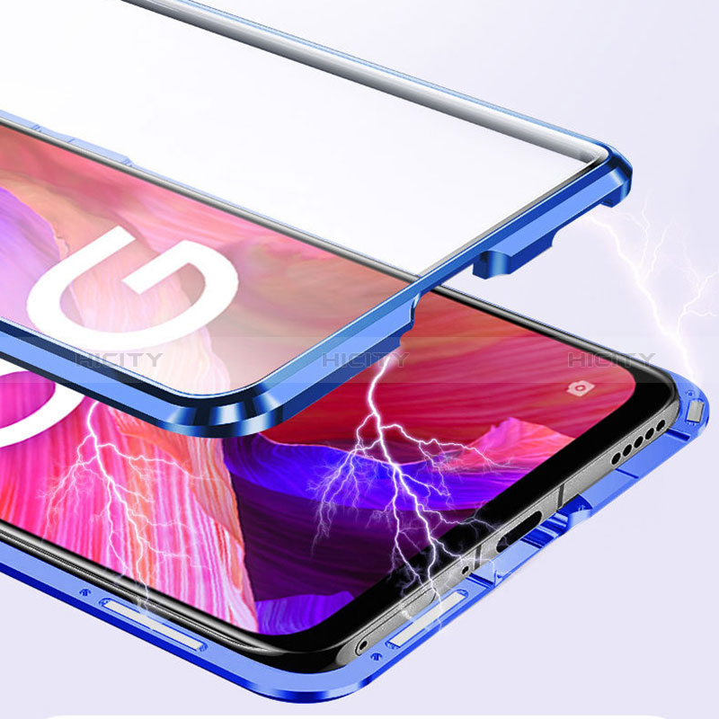 Custodia Lusso Alluminio Laterale Specchio 360 Gradi Cover per Oppo K10 Pro 5G