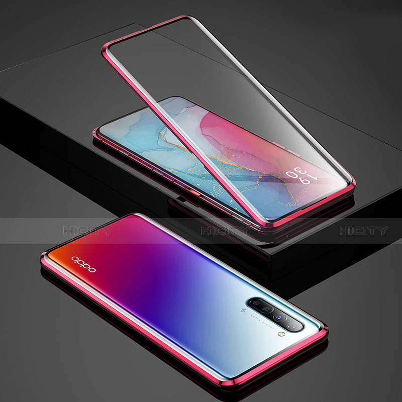 Custodia Lusso Alluminio Laterale Specchio 360 Gradi Cover per Oppo K7 5G