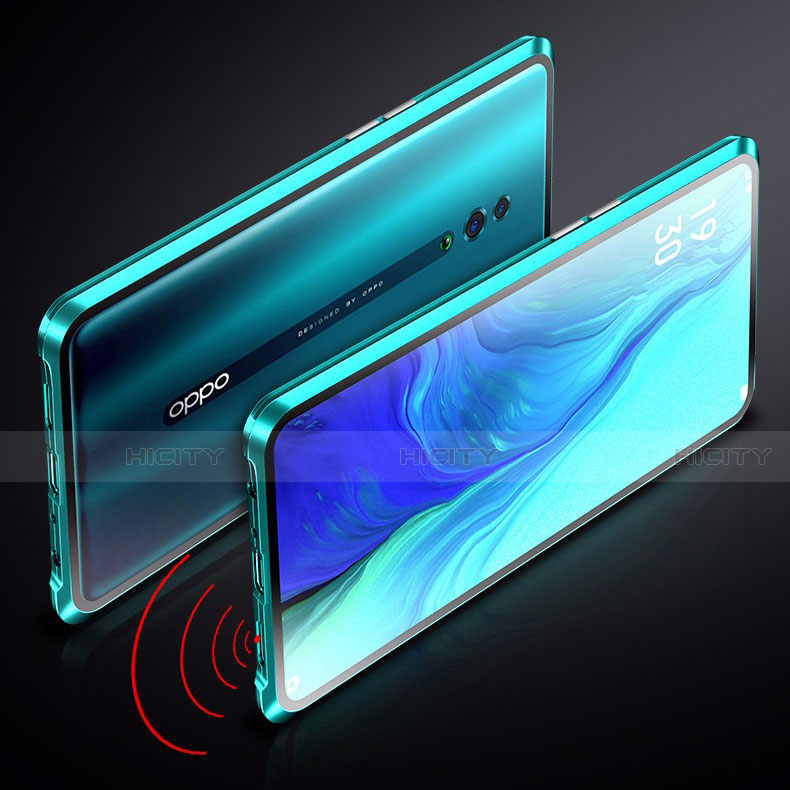 Custodia Lusso Alluminio Laterale Specchio 360 Gradi Cover per Oppo Realme X