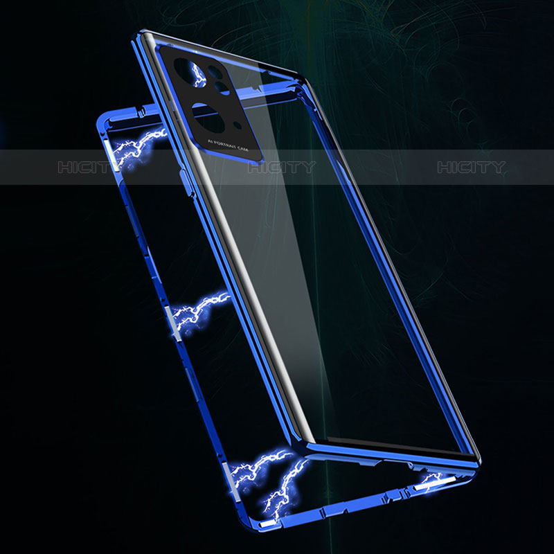 Custodia Lusso Alluminio Laterale Specchio 360 Gradi Cover per Oppo Reno7 Pro 5G