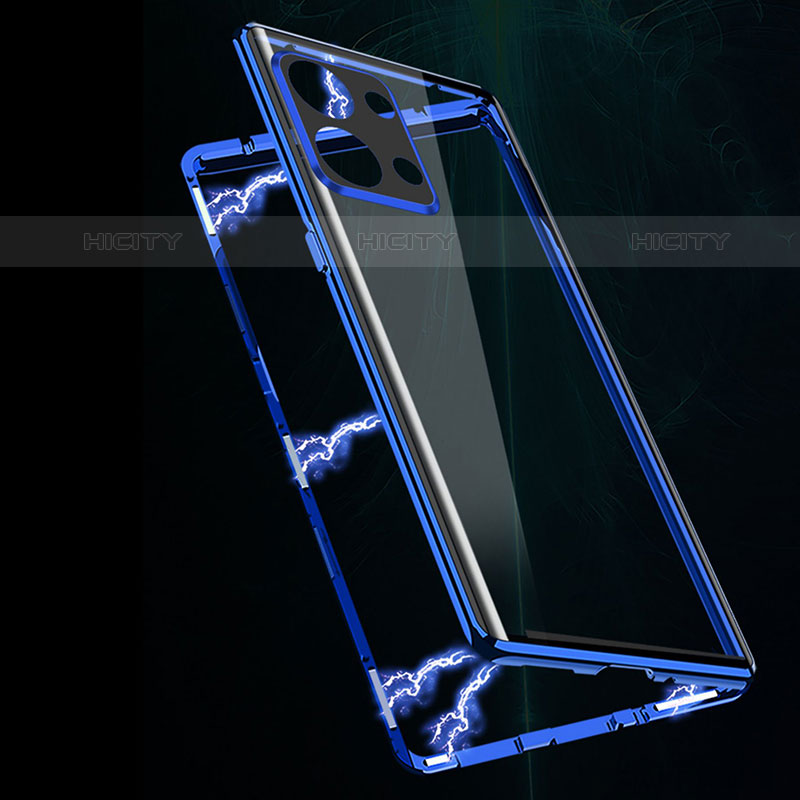 Custodia Lusso Alluminio Laterale Specchio 360 Gradi Cover per Oppo Reno8 5G