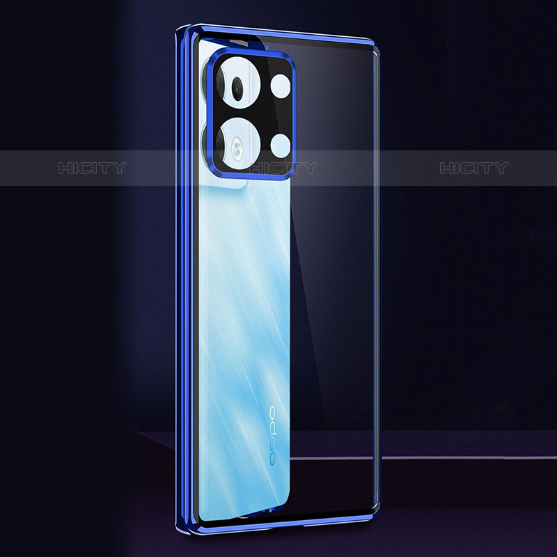 Custodia Lusso Alluminio Laterale Specchio 360 Gradi Cover per Oppo Reno8 Pro 5G