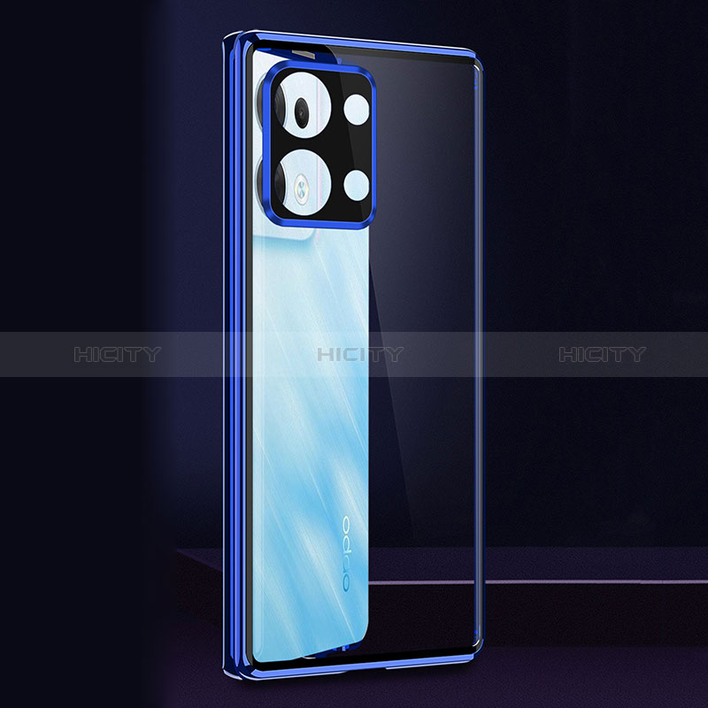 Custodia Lusso Alluminio Laterale Specchio 360 Gradi Cover per Oppo Reno9 Pro+ Plus 5G