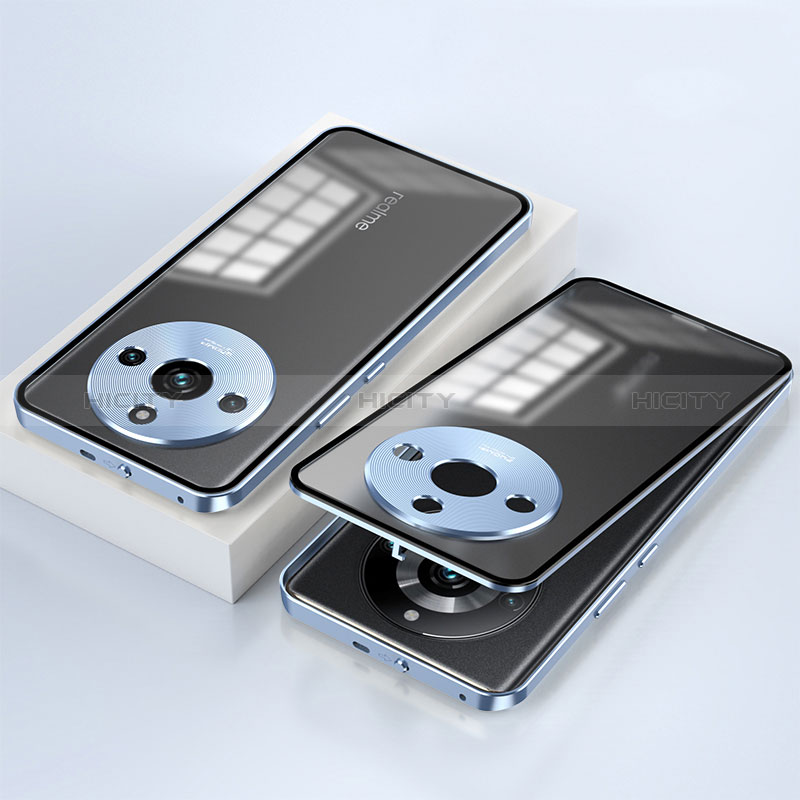 Custodia Lusso Alluminio Laterale Specchio 360 Gradi Cover per Realme 11 Pro 5G