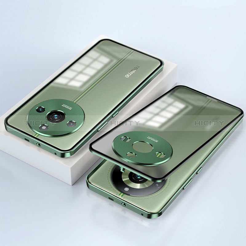 Custodia Lusso Alluminio Laterale Specchio 360 Gradi Cover per Realme 11 Pro 5G