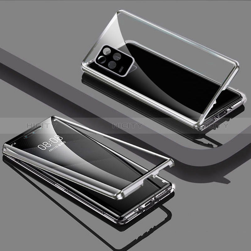 Custodia Lusso Alluminio Laterale Specchio 360 Gradi Cover per Realme 9 5G India