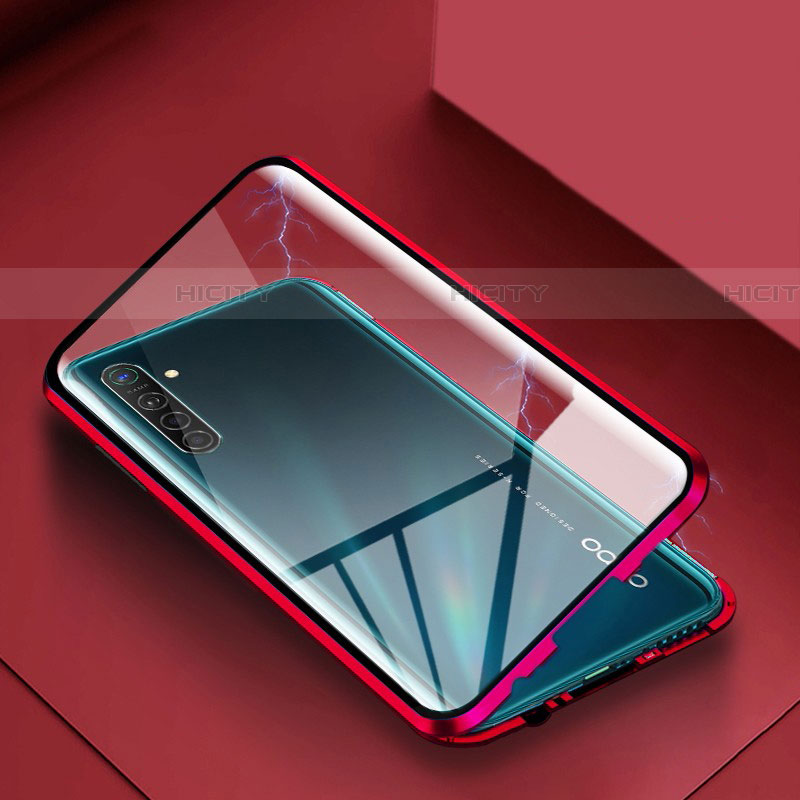 Custodia Lusso Alluminio Laterale Specchio 360 Gradi Cover per Realme XT