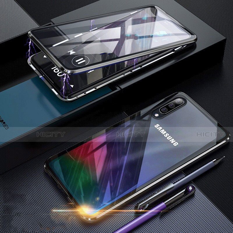 Custodia Lusso Alluminio Laterale Specchio 360 Gradi Cover per Samsung Galaxy A70