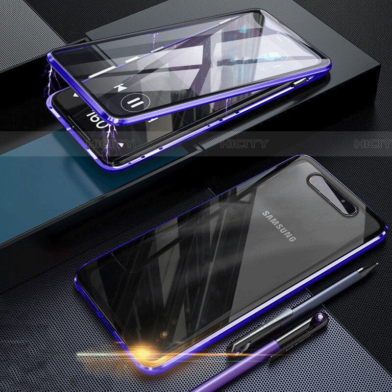 Custodia Lusso Alluminio Laterale Specchio 360 Gradi Cover per Samsung Galaxy A90 4G