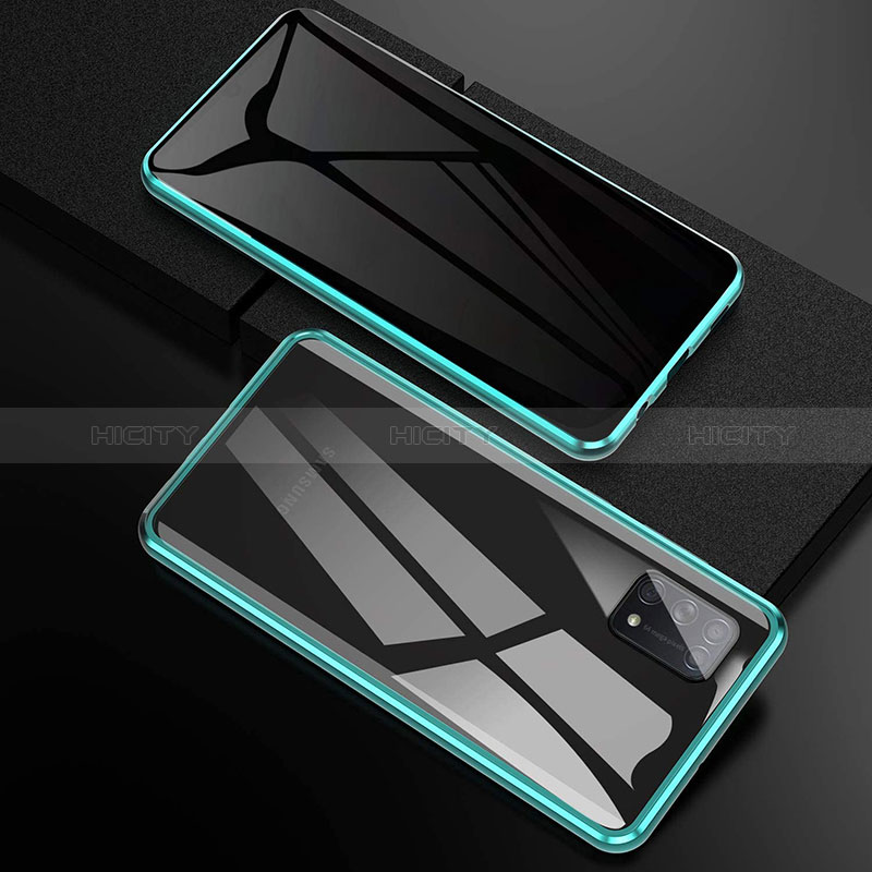 Custodia Lusso Alluminio Laterale Specchio 360 Gradi Cover per Samsung Galaxy M21s