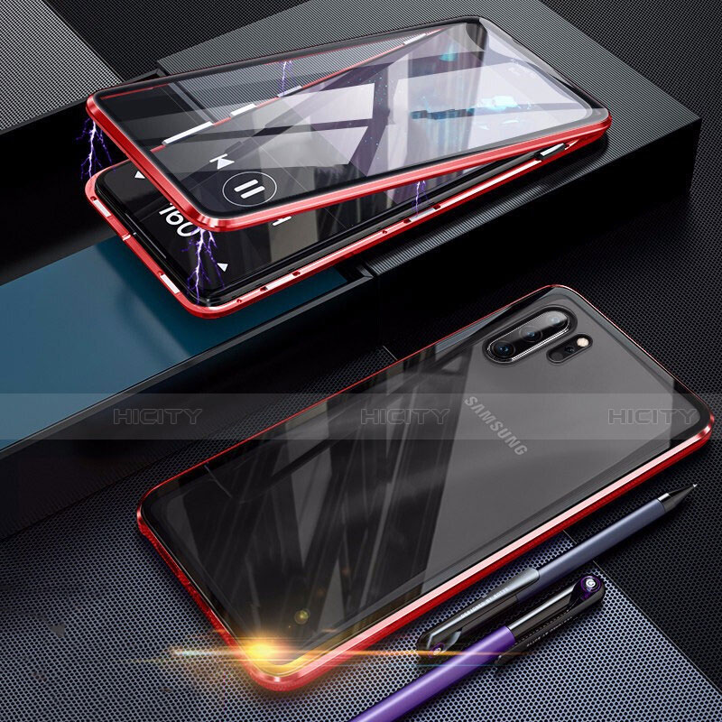 Custodia Lusso Alluminio Laterale Specchio 360 Gradi Cover per Samsung Galaxy Note 10 Plus