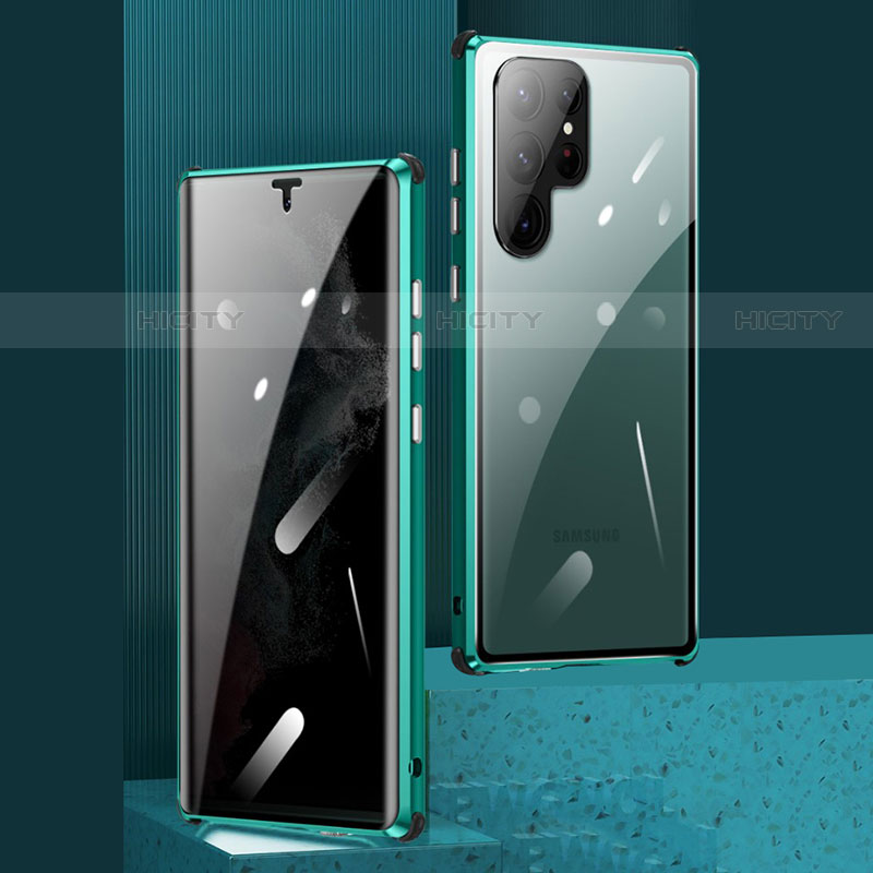 Custodia Lusso Alluminio Laterale Specchio 360 Gradi Cover per Samsung Galaxy S21 Ultra 5G