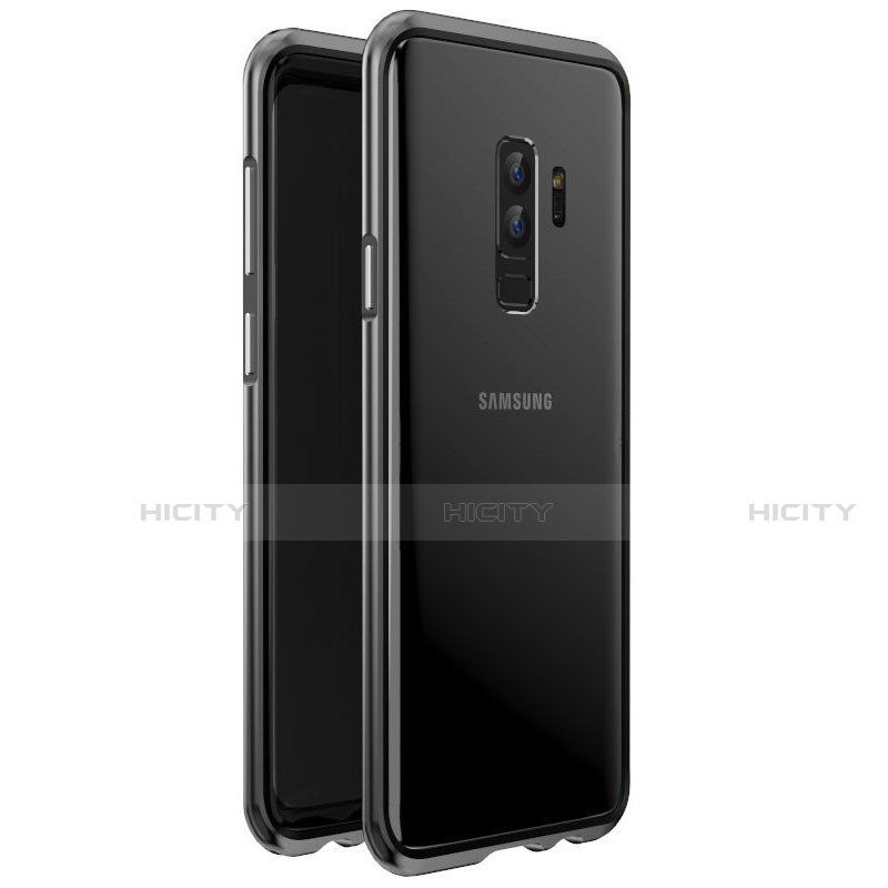 Custodia Lusso Alluminio Laterale Specchio 360 Gradi Cover per Samsung Galaxy S9 Plus Nero