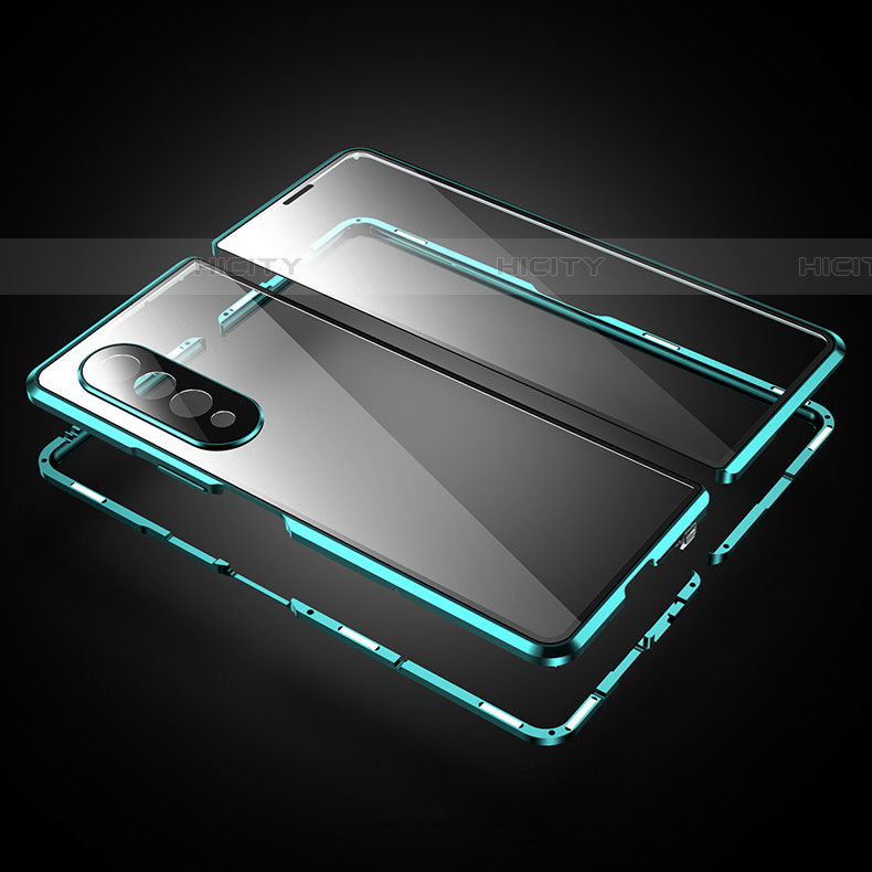 Custodia Lusso Alluminio Laterale Specchio 360 Gradi Cover per Samsung Galaxy Z Fold4 5G