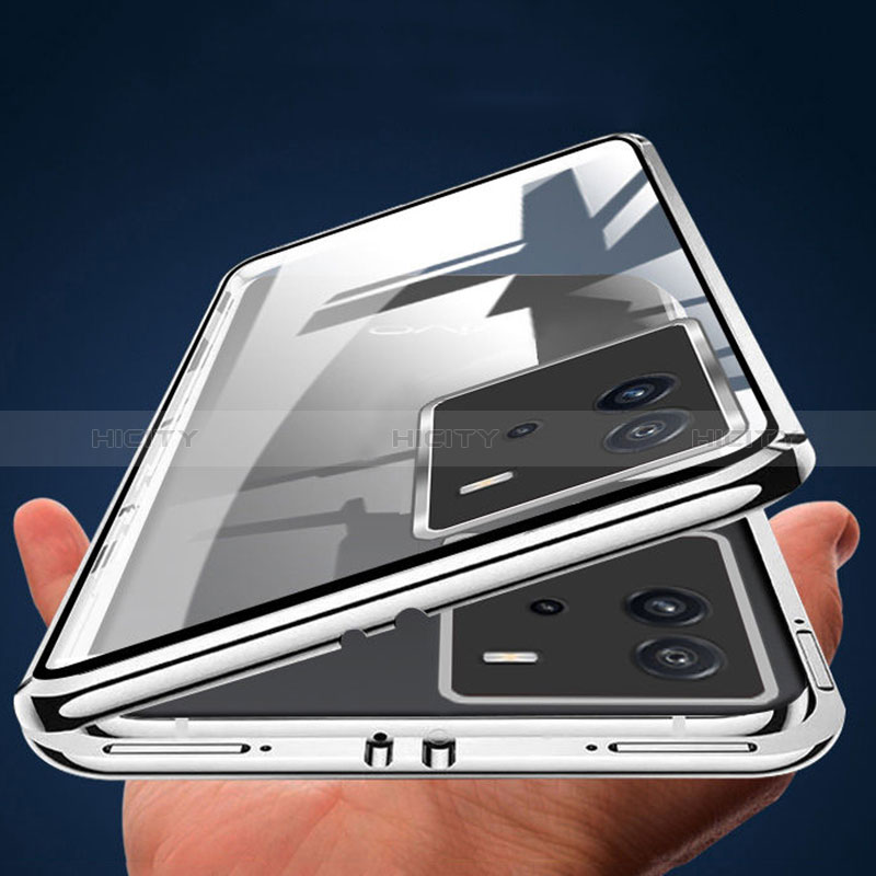 Custodia Lusso Alluminio Laterale Specchio 360 Gradi Cover per Vivo iQOO Neo6 5G