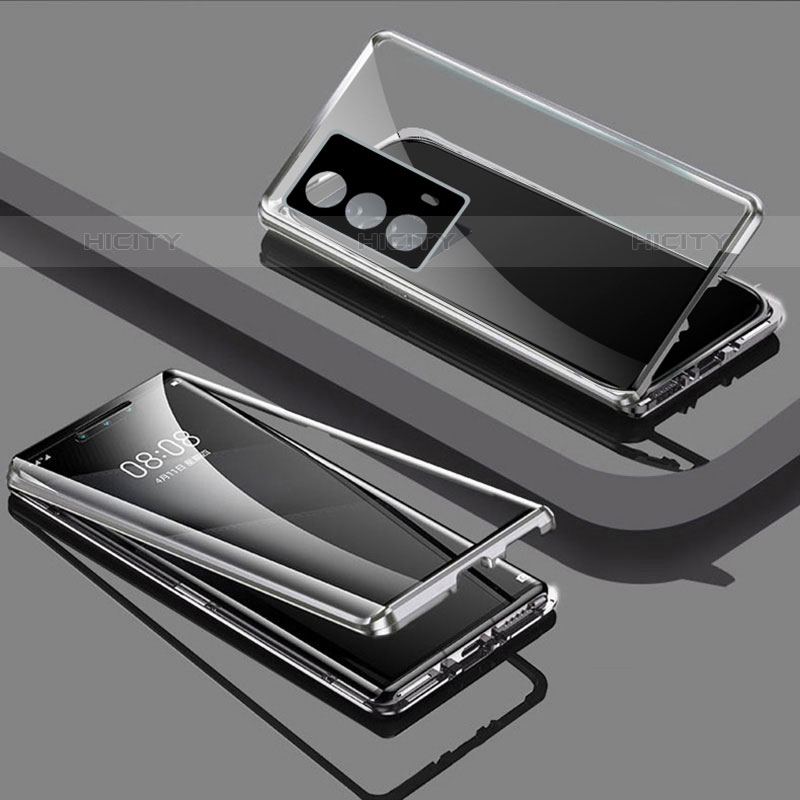 Custodia Lusso Alluminio Laterale Specchio 360 Gradi Cover per Vivo iQOO Z5 5G