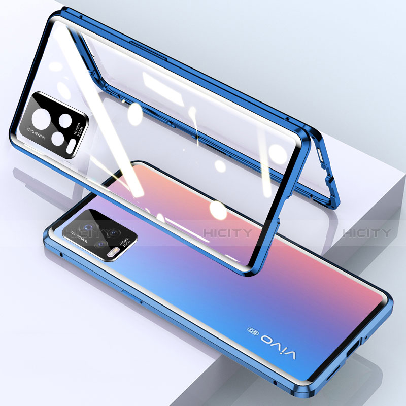 Custodia Lusso Alluminio Laterale Specchio 360 Gradi Cover per Vivo V20 Pro 5G