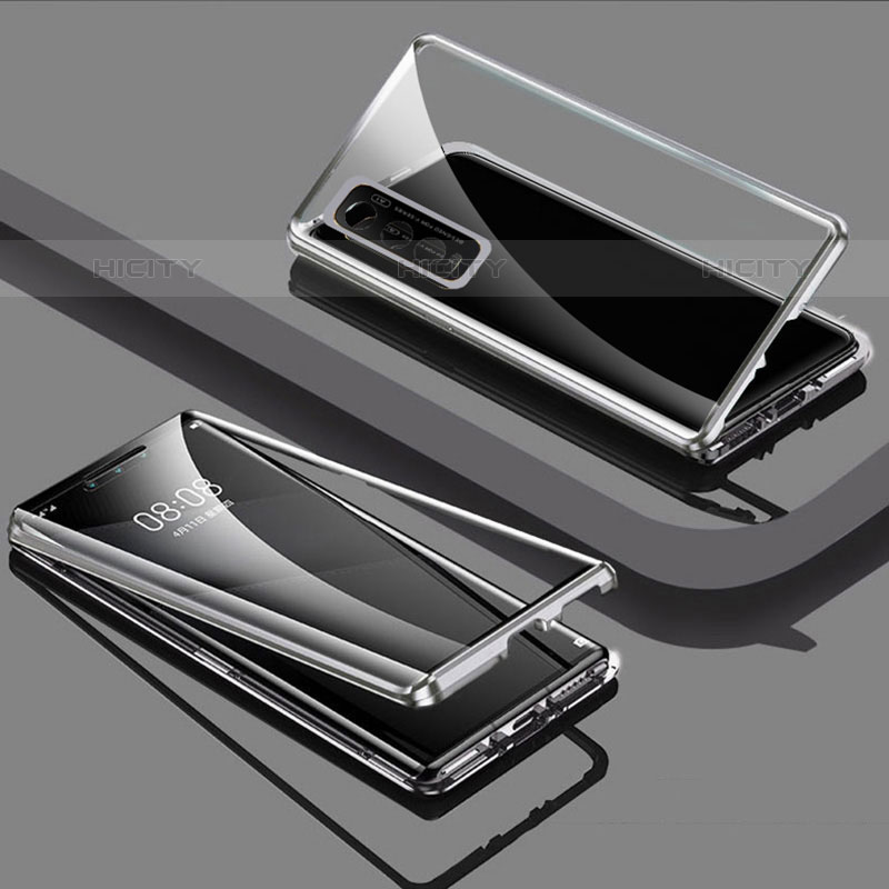 Custodia Lusso Alluminio Laterale Specchio 360 Gradi Cover per Vivo Y50t