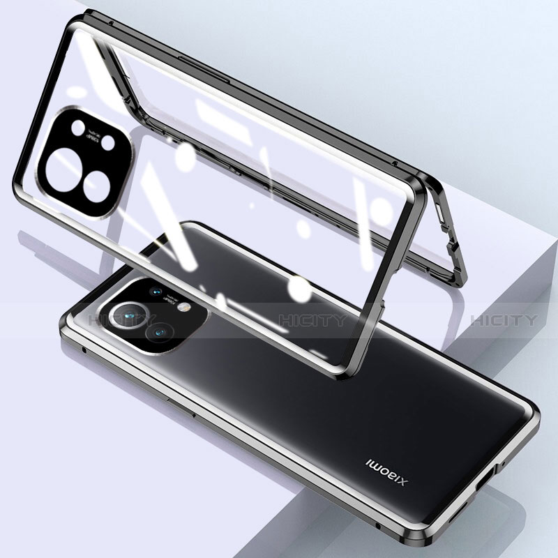 Custodia Lusso Alluminio Laterale Specchio 360 Gradi Cover per Xiaomi Mi 11 Lite 4G