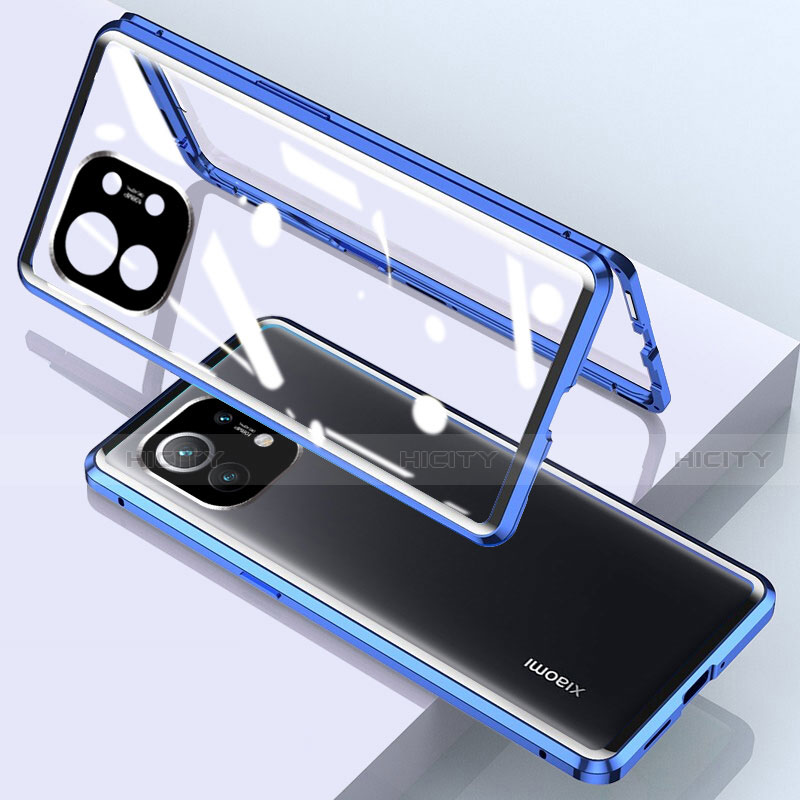 Custodia Lusso Alluminio Laterale Specchio 360 Gradi Cover per Xiaomi Mi 11 Lite 4G