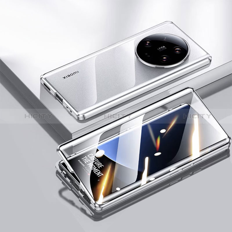 Custodia Lusso Alluminio Laterale Specchio 360 Gradi Cover per Xiaomi Mi 13 Ultra 5G
