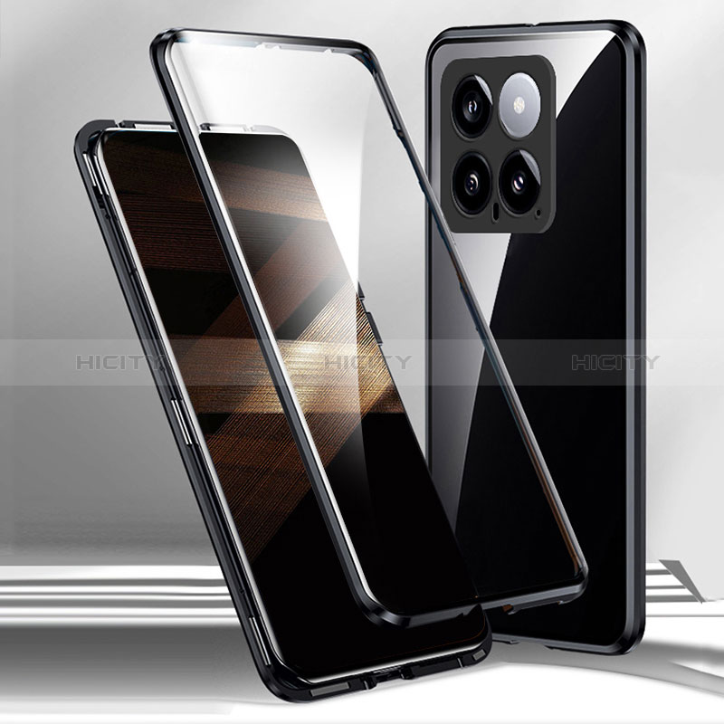 Custodia Lusso Alluminio Laterale Specchio 360 Gradi Cover per Xiaomi Mi 14 5G