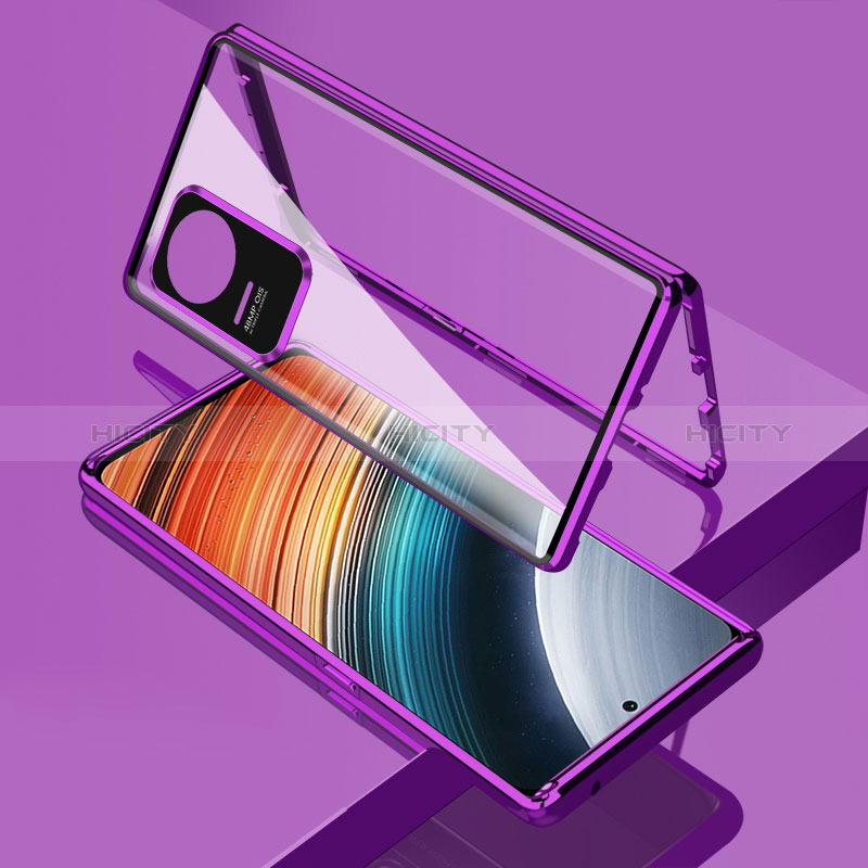 Custodia Lusso Alluminio Laterale Specchio 360 Gradi Cover per Xiaomi Poco F4 5G