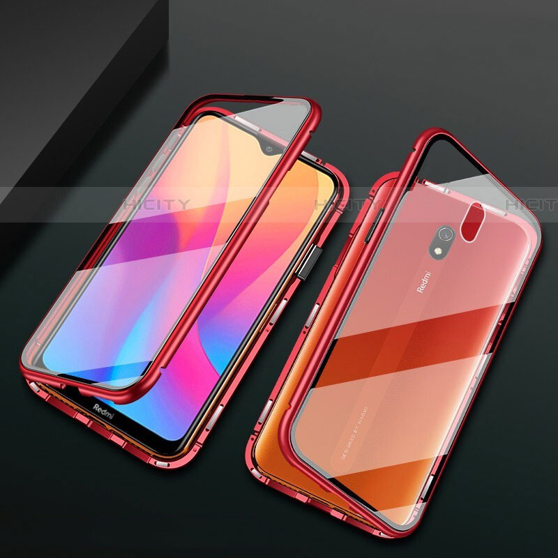 Custodia Lusso Alluminio Laterale Specchio 360 Gradi Cover per Xiaomi Redmi 8A