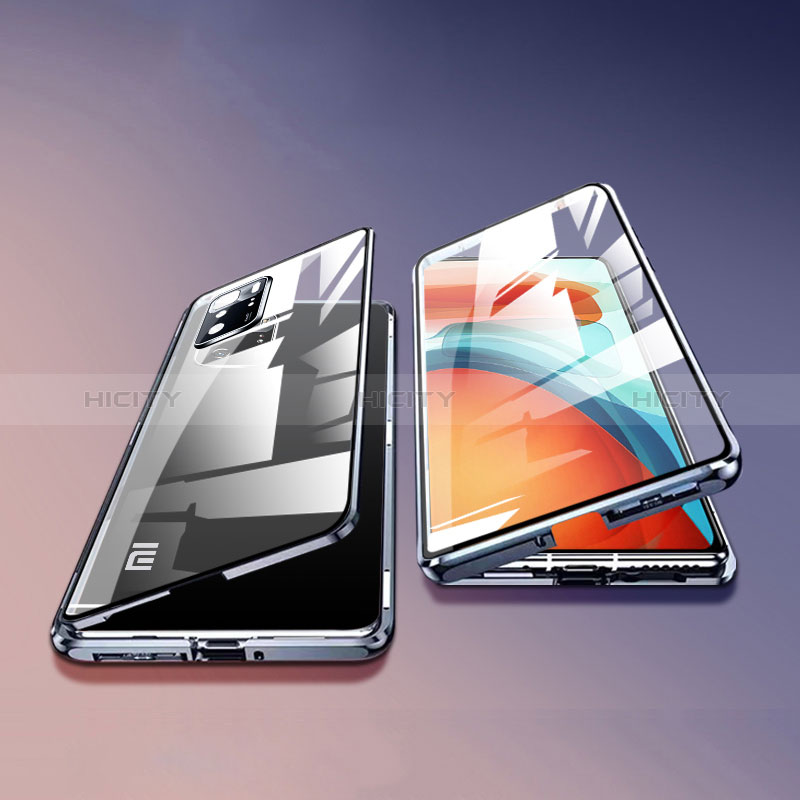 Custodia Lusso Alluminio Laterale Specchio 360 Gradi Cover per Xiaomi Redmi Note 10T 5G