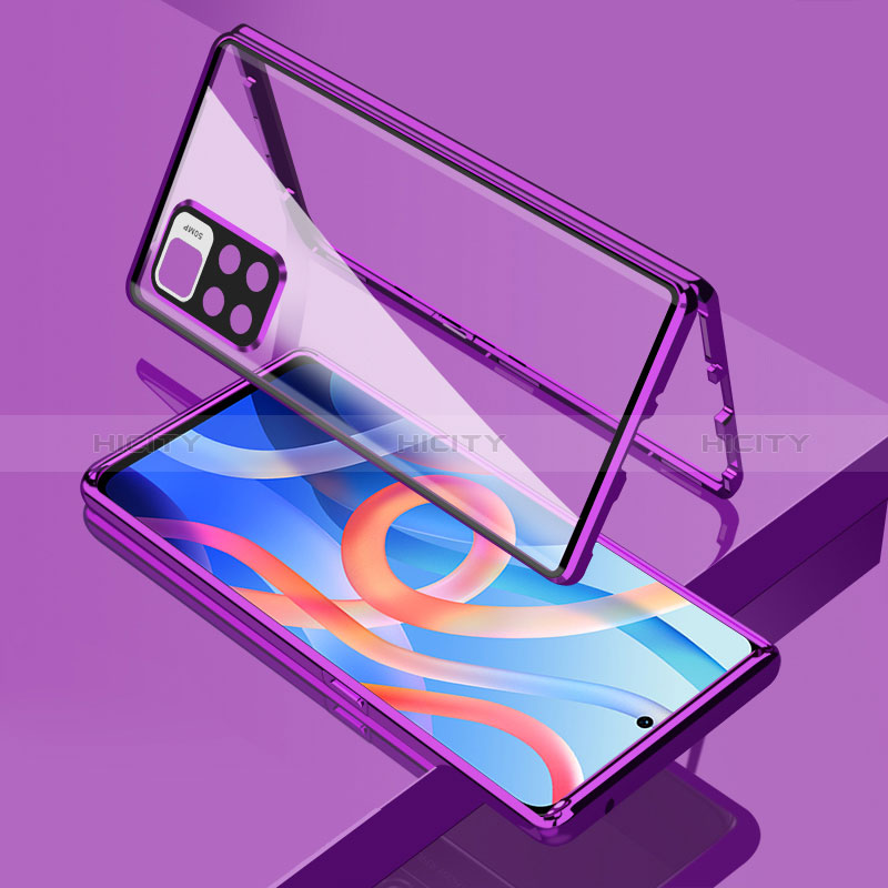 Custodia Lusso Alluminio Laterale Specchio 360 Gradi Cover per Xiaomi Redmi Note 11 5G