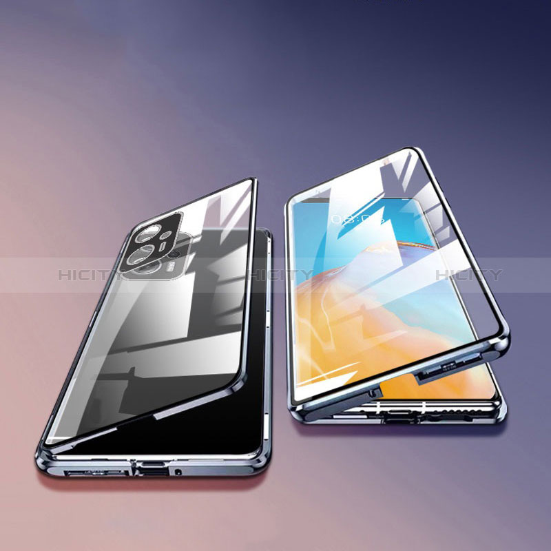 Custodia Lusso Alluminio Laterale Specchio 360 Gradi Cover per Xiaomi Redmi Note 11T Pro+ Plus 5G