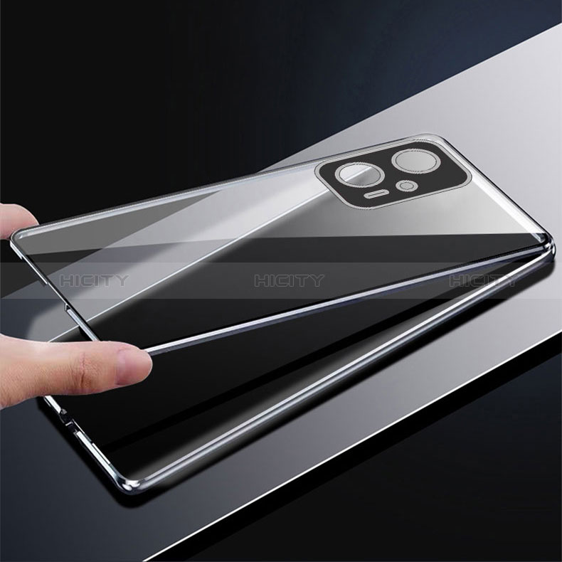 Custodia Lusso Alluminio Laterale Specchio 360 Gradi Cover per Xiaomi Redmi Note 11T Pro+ Plus 5G